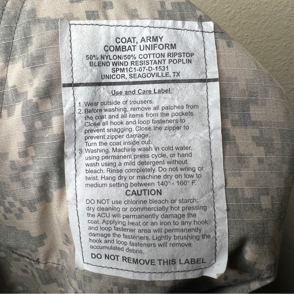 US ARMY Insect Shield Repellent Apparel Digital Camo Jacket - Sz M / XX-Long - Picture 10 of 10